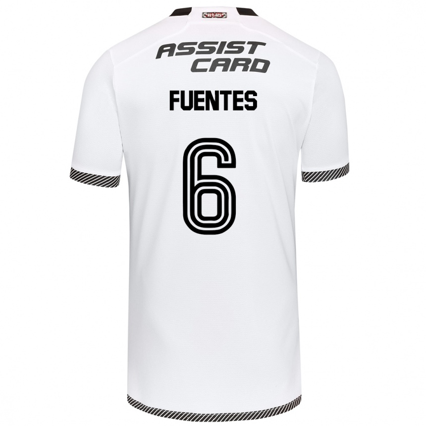 Enfant Football Maillot César Fuentes #6 Blanc Noir Tenues Domicile 2024/25 Canada