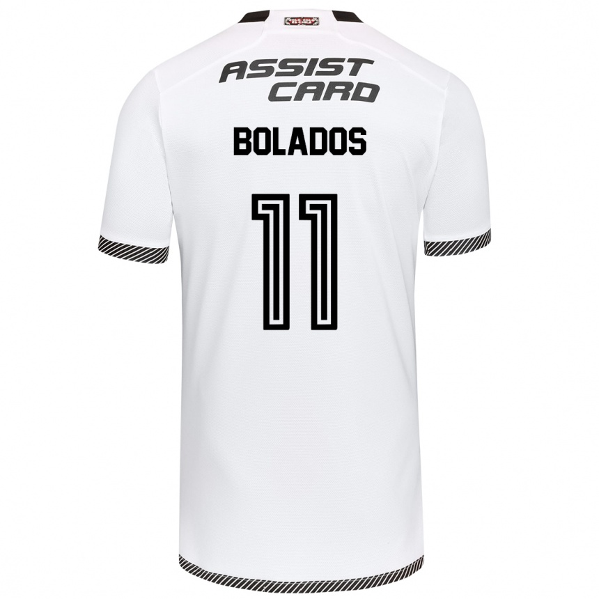 Kids Football Marcos Bolados #11 White Black Home Jersey 2024/25 T-Shirt Canada