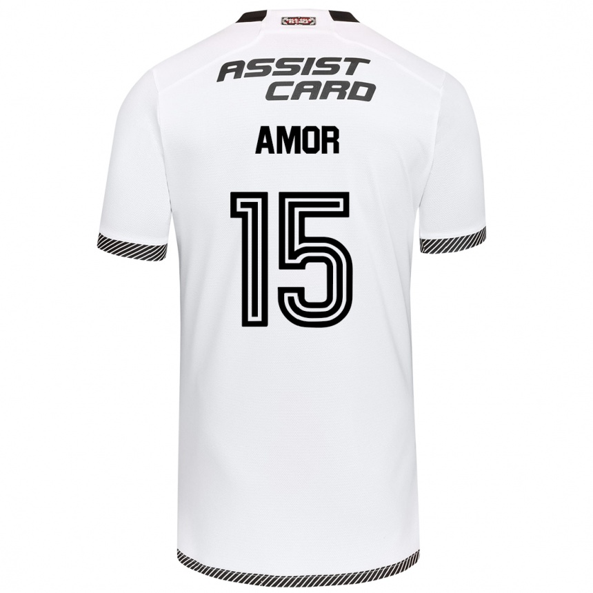 Enfant Football Maillot Emiliano Amor #15 Blanc Noir Tenues Domicile 2024/25 Canada