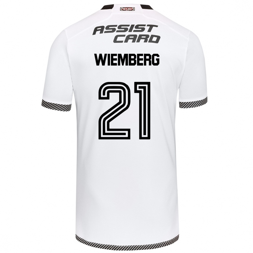 Kids Football Erick Wiemberg #21 White Black Home Jersey 2024/25 T-Shirt Canada