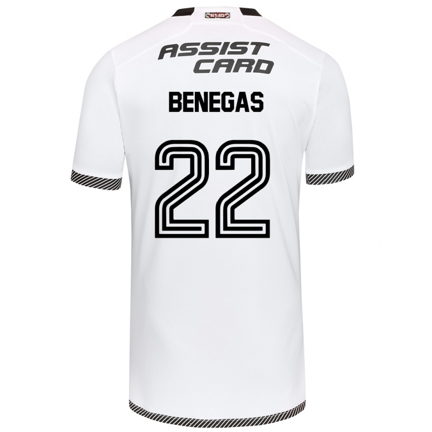 Kids Football Leandro Benegas #22 White Black Home Jersey 2024/25 T-Shirt Canada