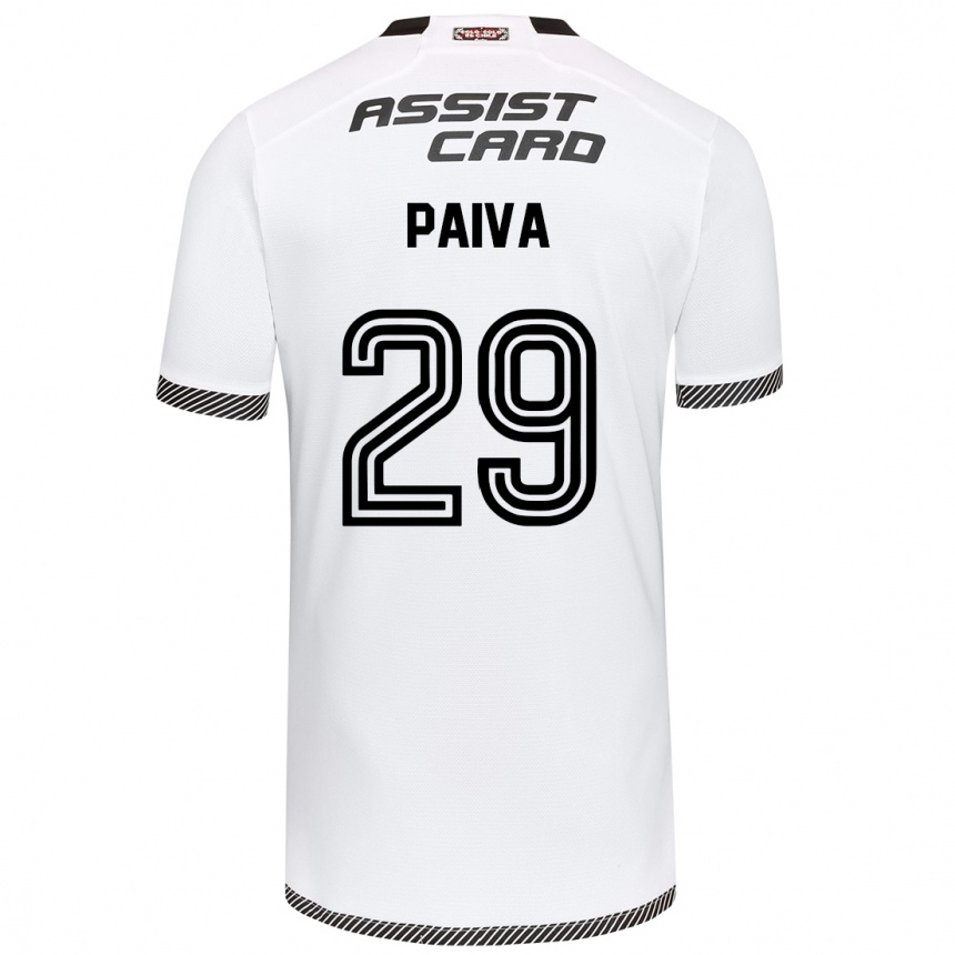 Kids Football Guillermo Paiva #29 White Black Home Jersey 2024/25 T-Shirt Canada