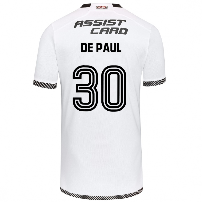 Kids Football Fernando De Paul #30 White Black Home Jersey 2024/25 T-Shirt Canada