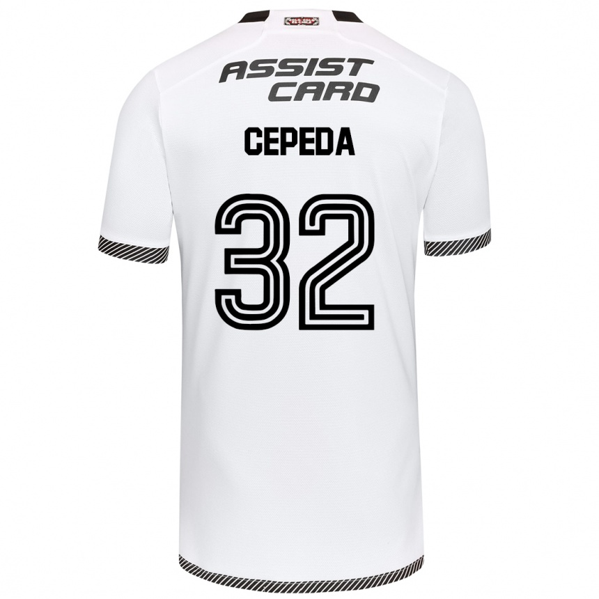 Kids Football Lucas Cepeda #32 White Black Home Jersey 2024/25 T-Shirt Canada