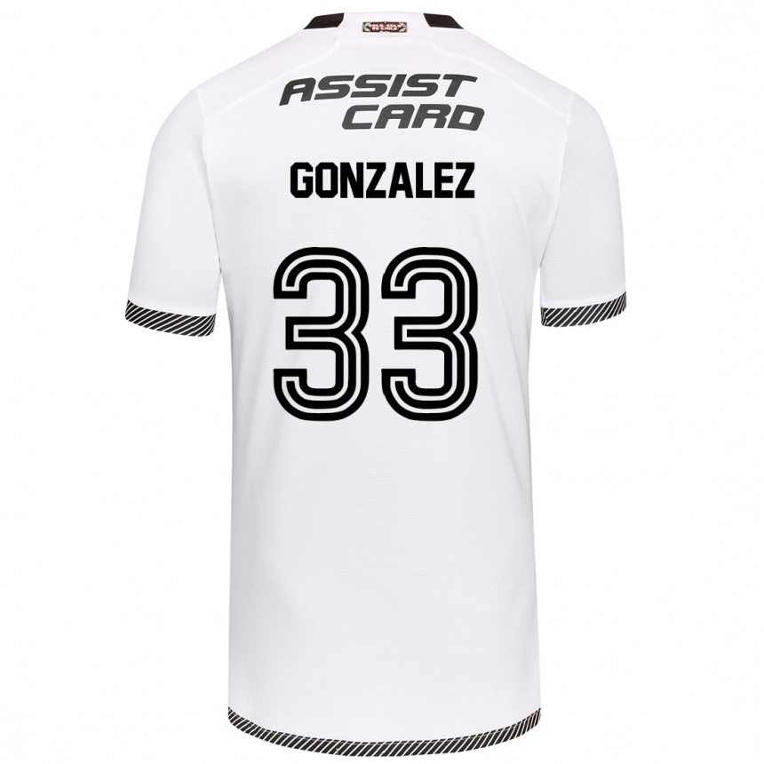 Kids Football Ramiro González #33 White Black Home Jersey 2024/25 T-Shirt Canada