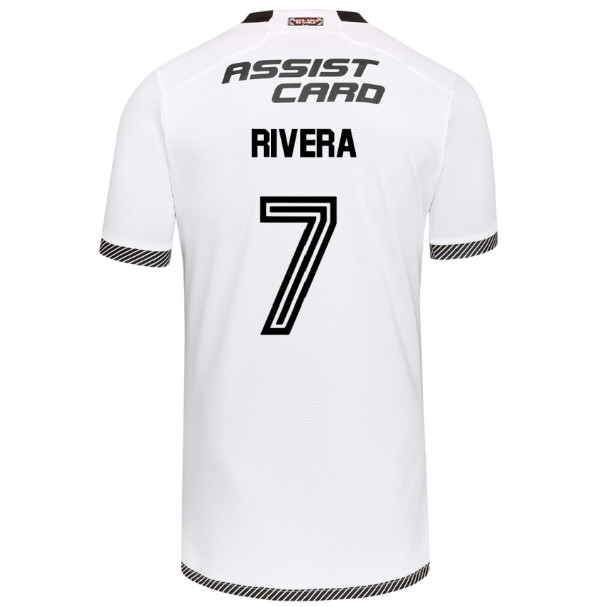 Kids Football Francisco Rivera #7 White Black Home Jersey 2024/25 T-Shirt Canada