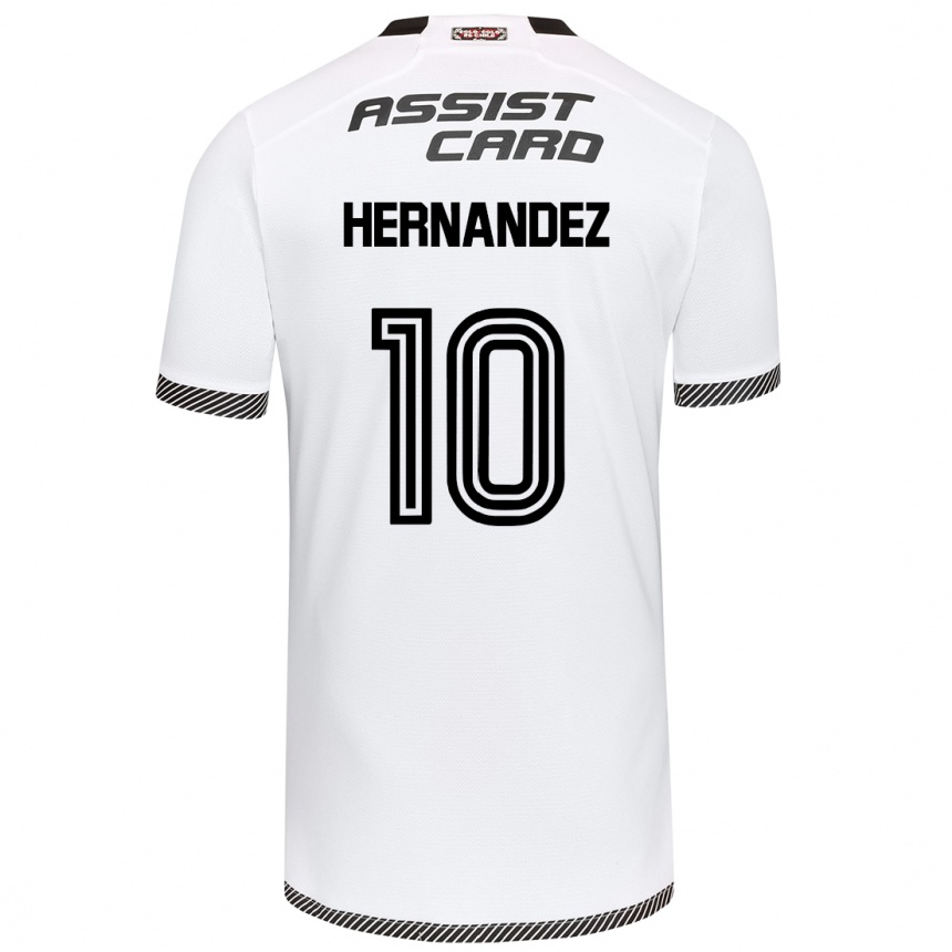 Kids Football Leandro Hernández #10 White Black Home Jersey 2024/25 T-Shirt Canada