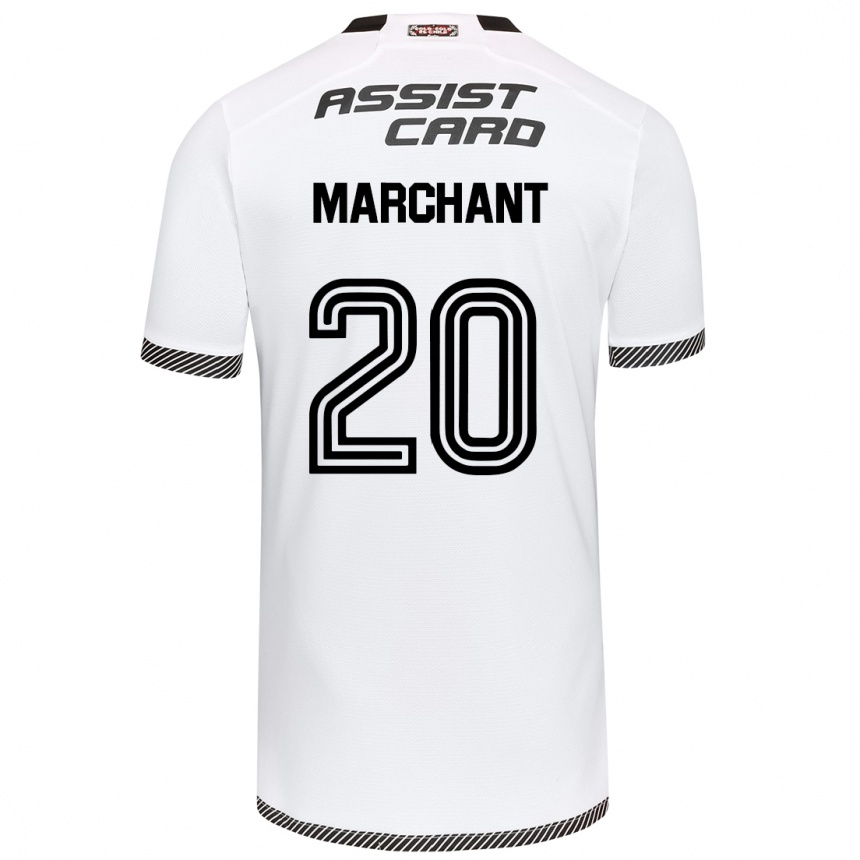 Kids Football Francisco Marchant #20 White Black Home Jersey 2024/25 T-Shirt Canada