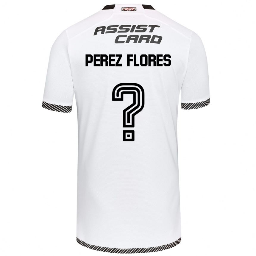 Kids Football Benjamín Pérez Flores #0 White Black Home Jersey 2024/25 T-Shirt Canada