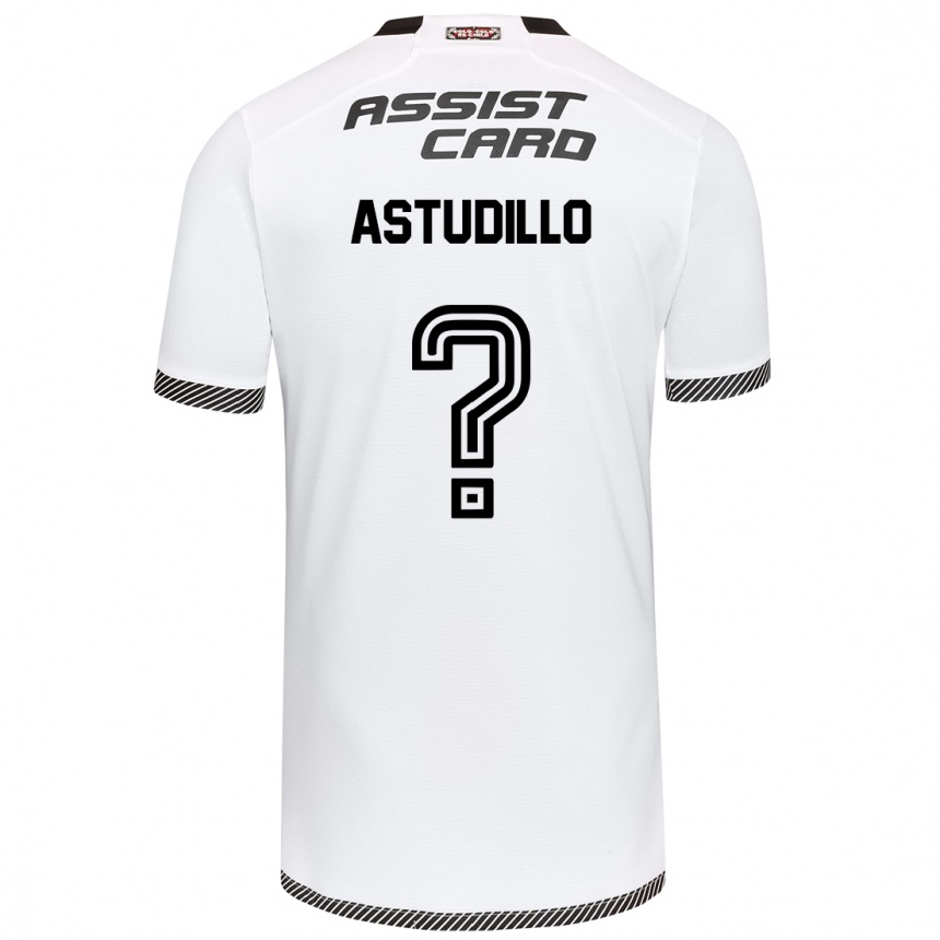 Kids Football Jerall Astudillo #0 White Black Home Jersey 2024/25 T-Shirt Canada