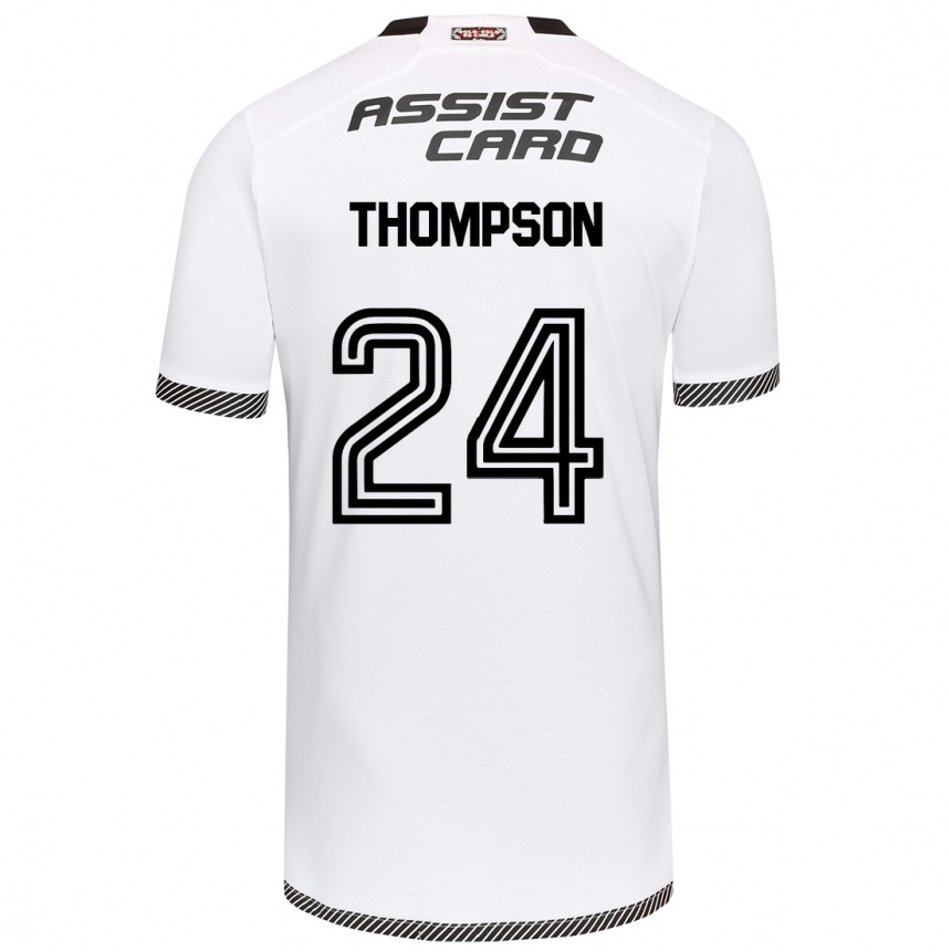 Kids Football Jordhy Thompson #24 White Black Home Jersey 2024/25 T-Shirt Canada