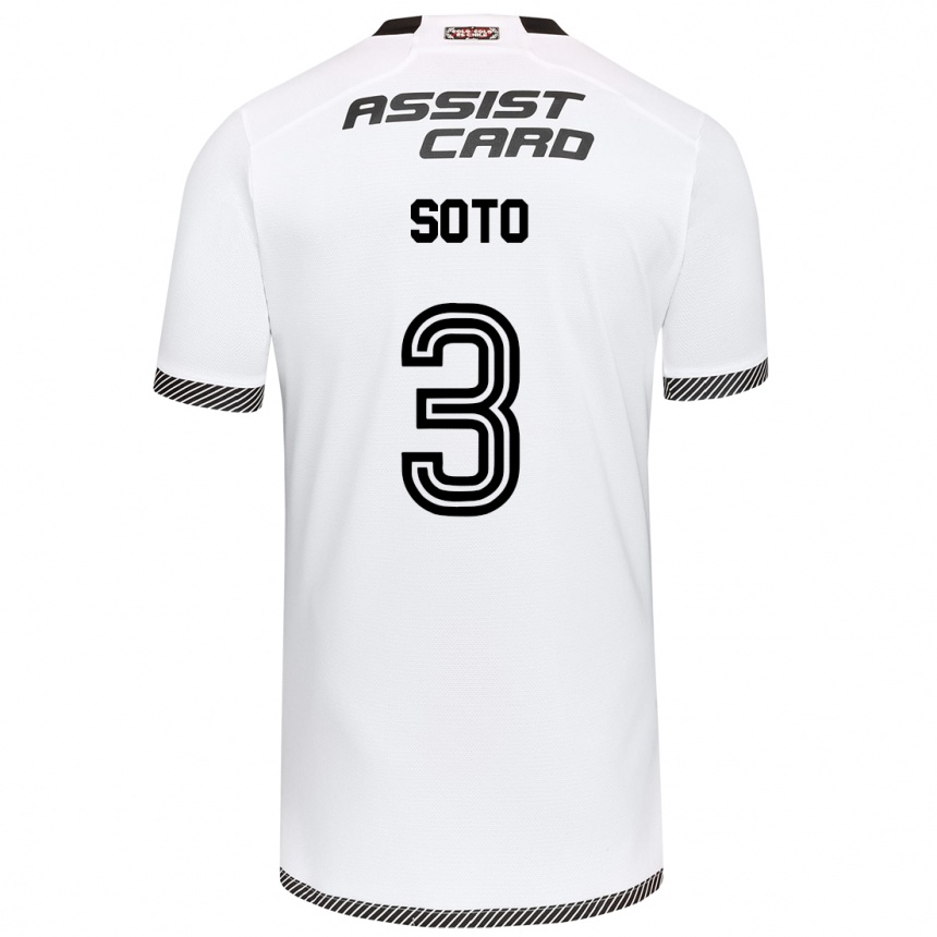 Kids Football Rocío Soto #3 White Black Home Jersey 2024/25 T-Shirt Canada