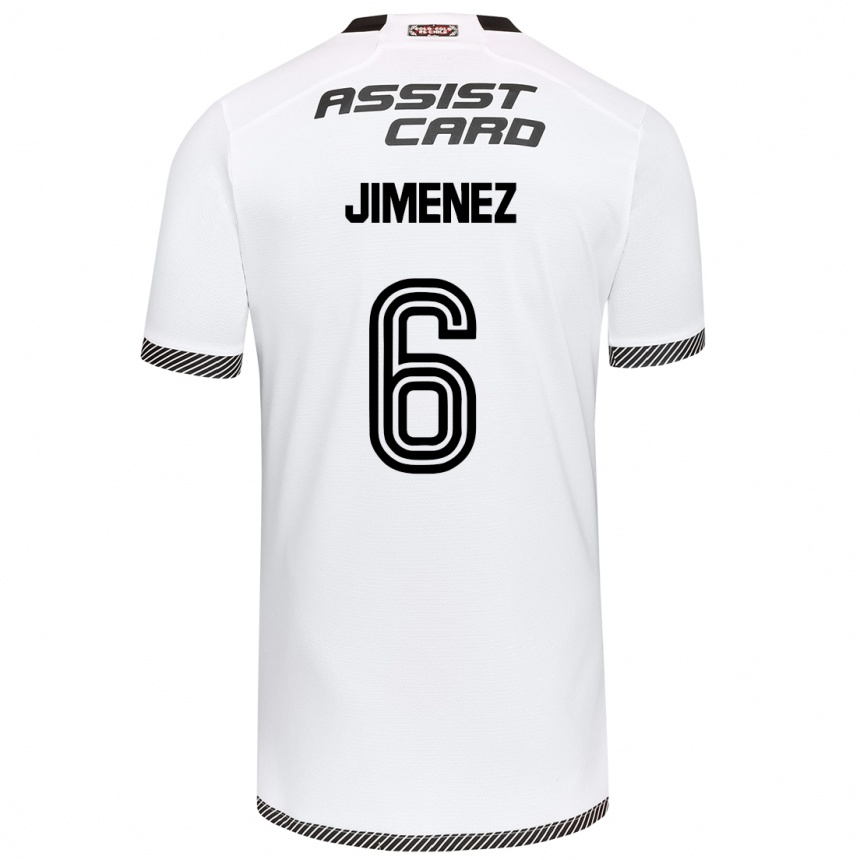 Kids Football Yastin Jiménez #6 White Black Home Jersey 2024/25 T-Shirt Canada