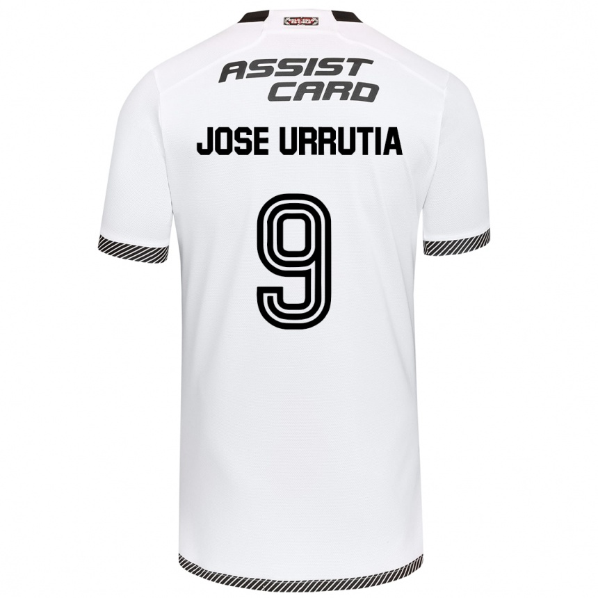 Kids Football María José Urrutia #9 White Black Home Jersey 2024/25 T-Shirt Canada