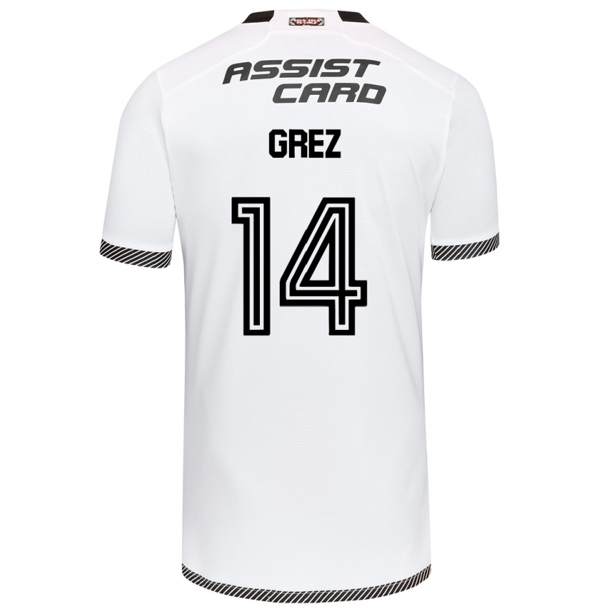 Enfant Football Maillot Javiera Grez #14 Blanc Noir Tenues Domicile 2024/25 Canada