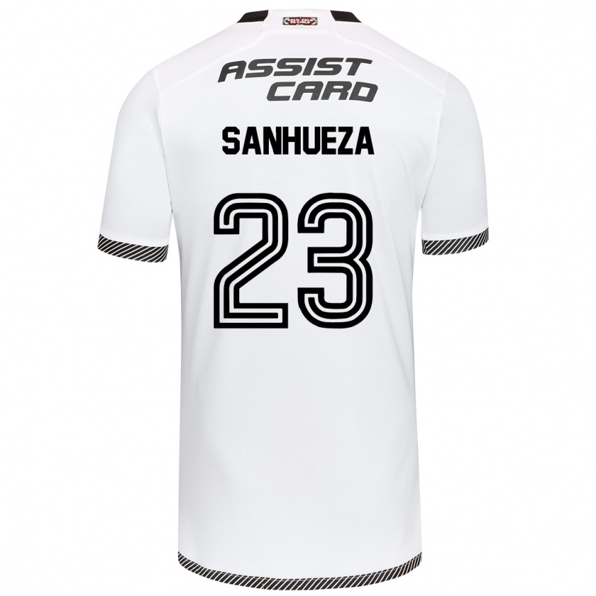 Enfant Football Maillot Nicol Sanhueza #23 Blanc Noir Tenues Domicile 2024/25 Canada