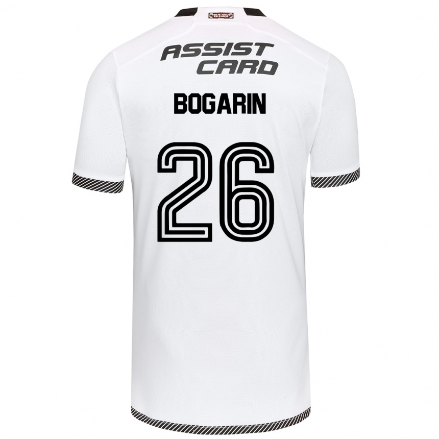 Kids Football Dahiana Bogarín #26 White Black Home Jersey 2024/25 T-Shirt Canada