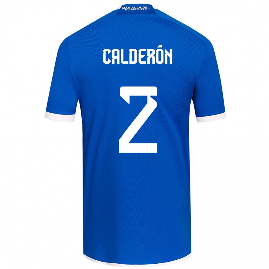 Enfant Football Maillot Franco Calderón #2 Bleu Blanc Tenues Domicile 2024/25 Canada