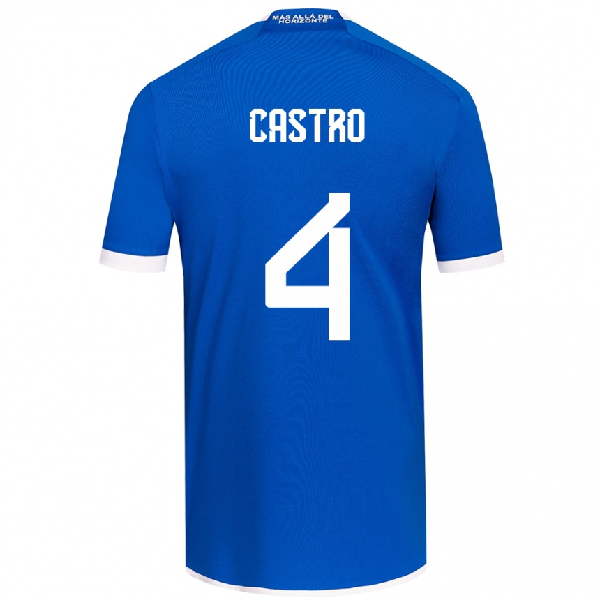 Kids Football José Ignacio Castro #4 Blue White Home Jersey 2024/25 T-Shirt Canada