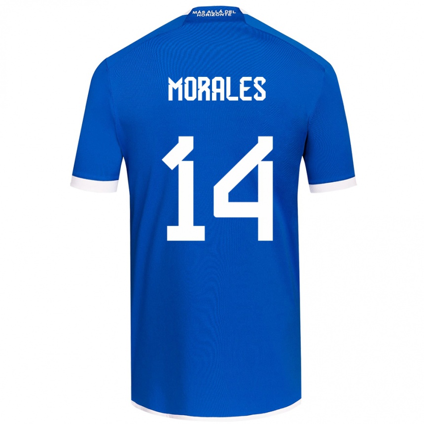 Kids Football Marcelo Morales #14 Blue White Home Jersey 2024/25 T-Shirt Canada