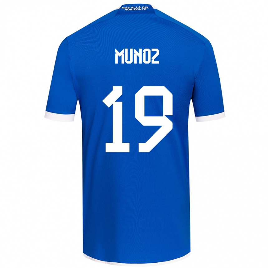 Enfant Football Maillot Cristóbal Muñoz #19 Bleu Blanc Tenues Domicile 2024/25 Canada