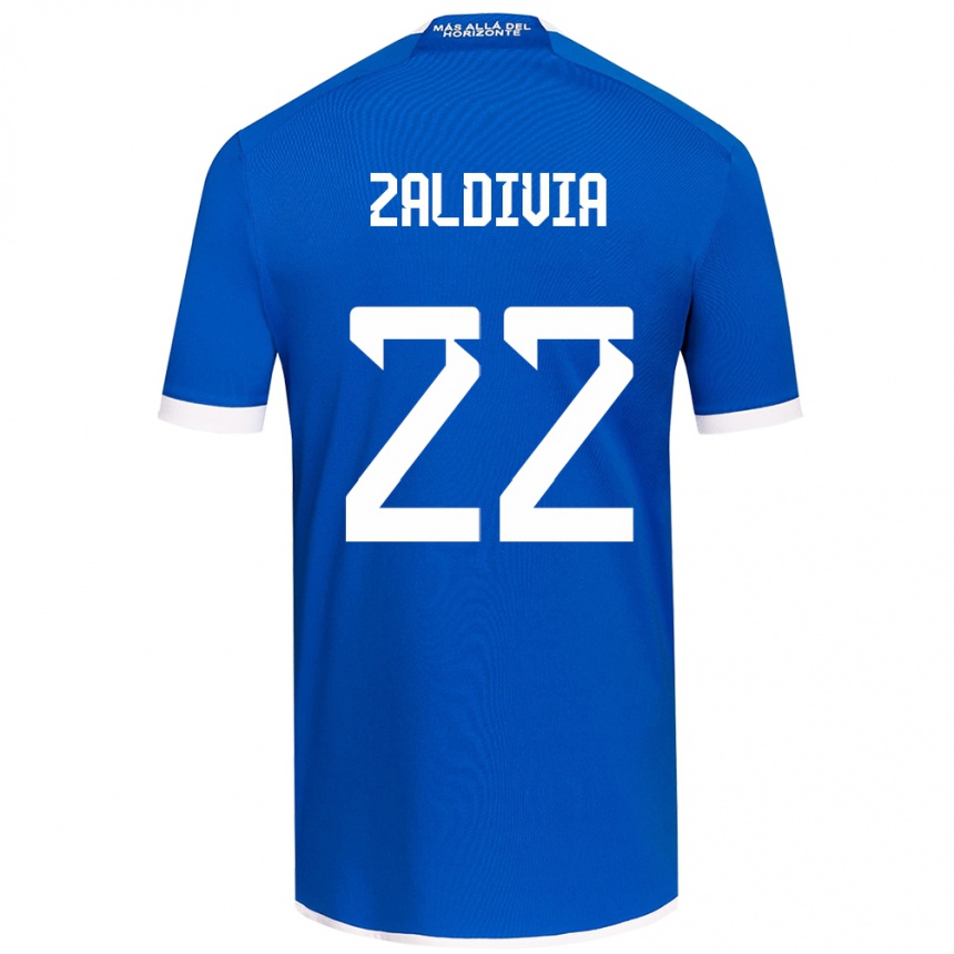 Kids Football Matías Zaldivia #22 Blue White Home Jersey 2024/25 T-Shirt Canada