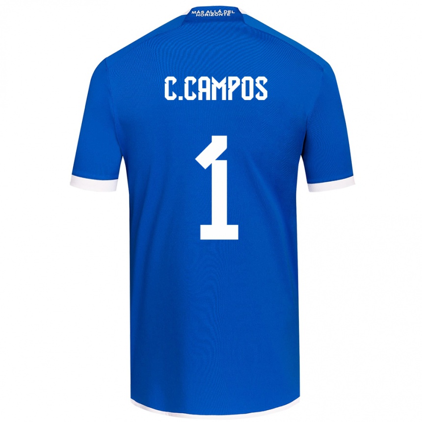 Enfant Football Maillot Cristóbal Campos #1 Bleu Blanc Tenues Domicile 2024/25 Canada