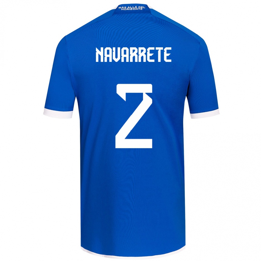 Kids Football Daniel Navarrete #2 Blue White Home Jersey 2024/25 T-Shirt Canada