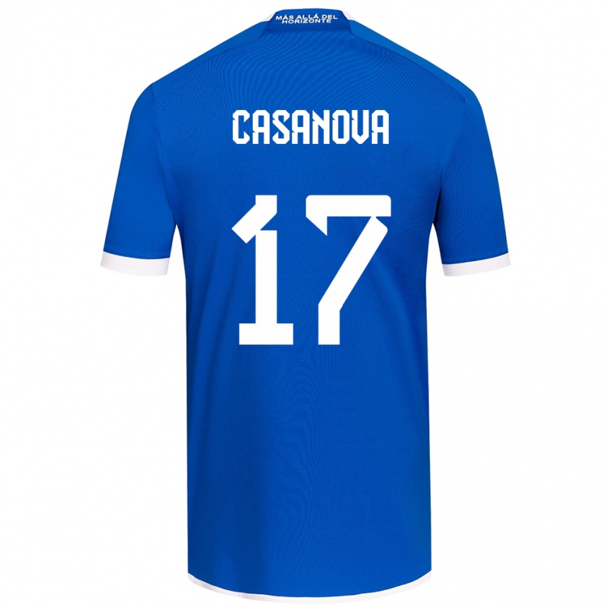 Kids Football Luis Casanova #17 Blue White Home Jersey 2024/25 T-Shirt Canada