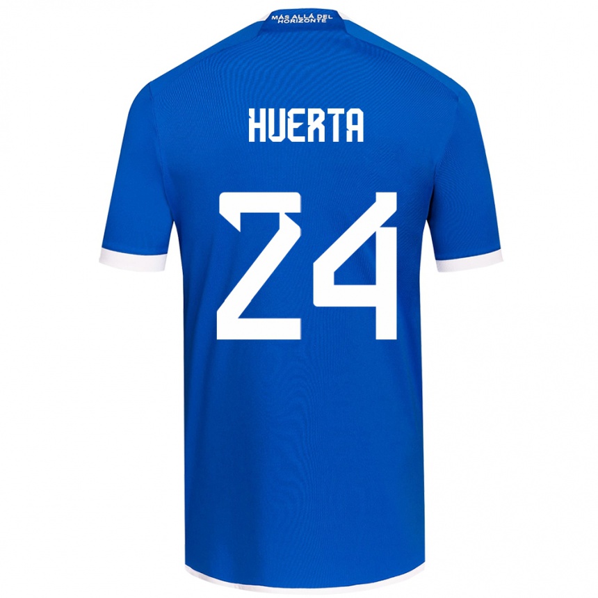 Kids Football Renato Huerta #24 Blue White Home Jersey 2024/25 T-Shirt Canada