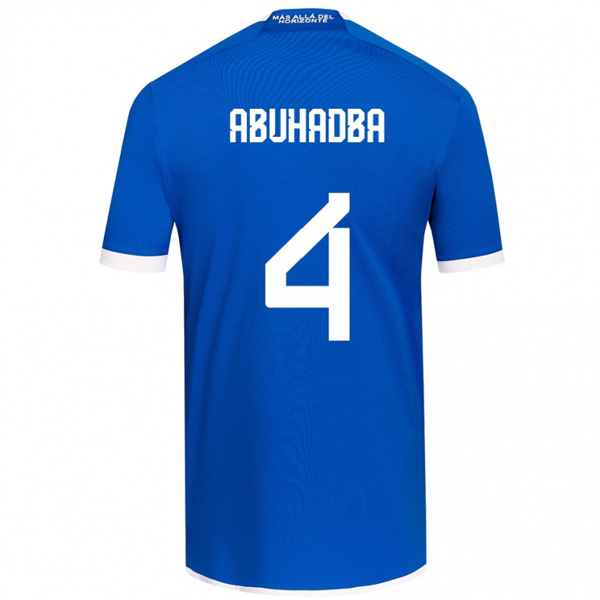 Enfant Football Maillot Zacarías Abuhadba #4 Bleu Blanc Tenues Domicile 2024/25 Canada