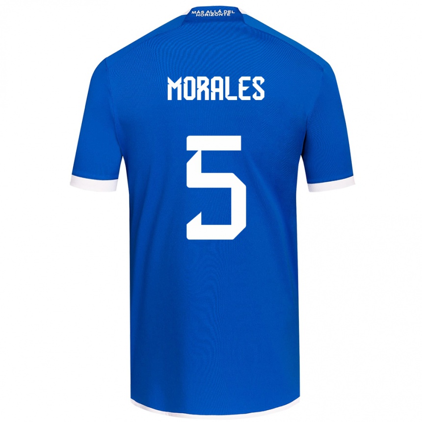 Enfant Football Maillot Mariana Morales #5 Bleu Blanc Tenues Domicile 2024/25 Canada