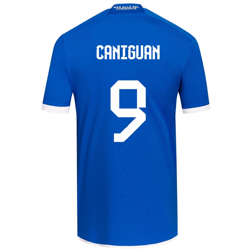 Kids Football Franchesca Caniguán #9 Blue White Home Jersey 2024/25 T-Shirt Canada