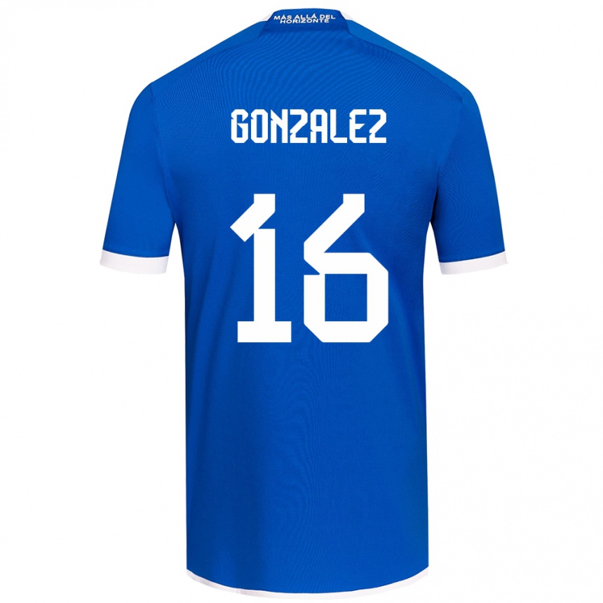 Enfant Football Maillot Monserratt González #16 Bleu Blanc Tenues Domicile 2024/25 Canada