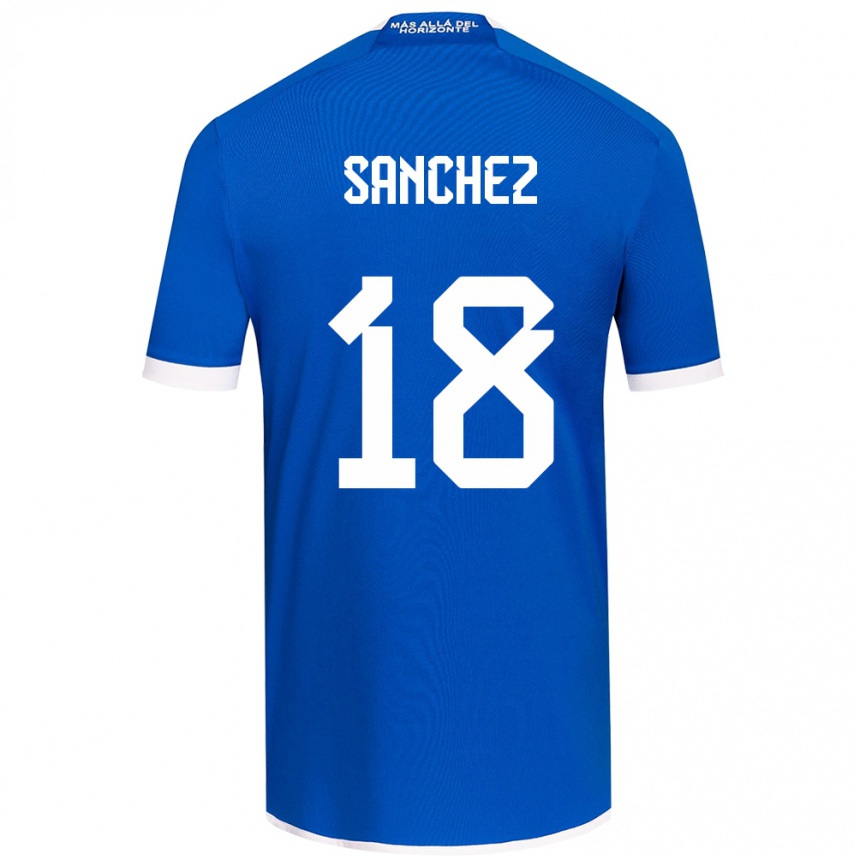 Enfant Football Maillot Bárbara Sánchez #18 Bleu Blanc Tenues Domicile 2024/25 Canada