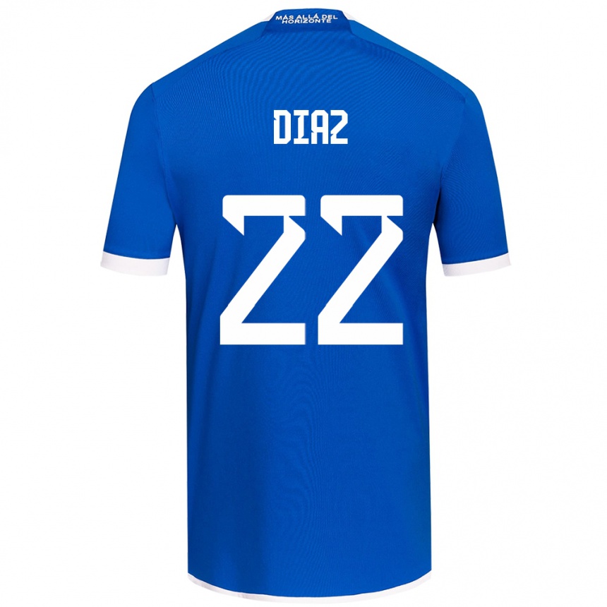 Enfant Football Maillot Valentina Díaz #22 Bleu Blanc Tenues Domicile 2024/25 Canada