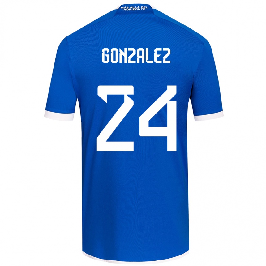 Enfant Football Maillot Emma González #24 Bleu Blanc Tenues Domicile 2024/25 Canada