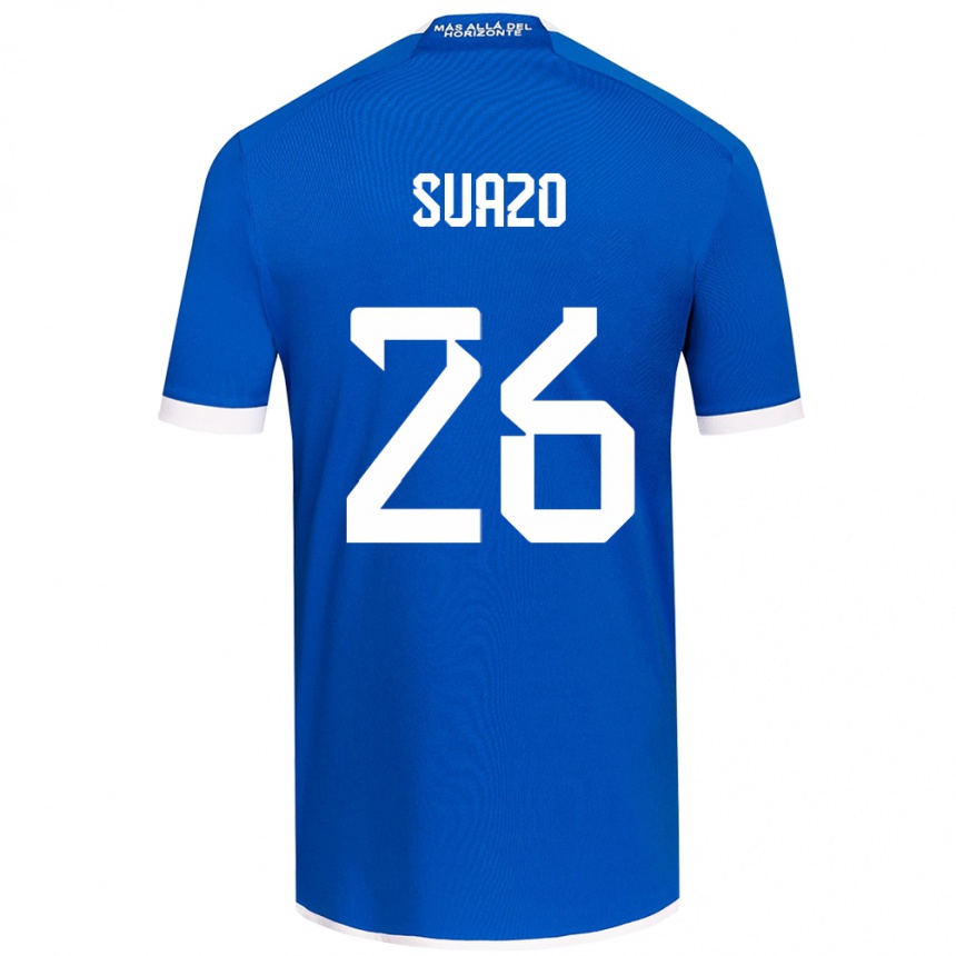 Kids Football Gretzel Suazo #26 Blue White Home Jersey 2024/25 T-Shirt Canada