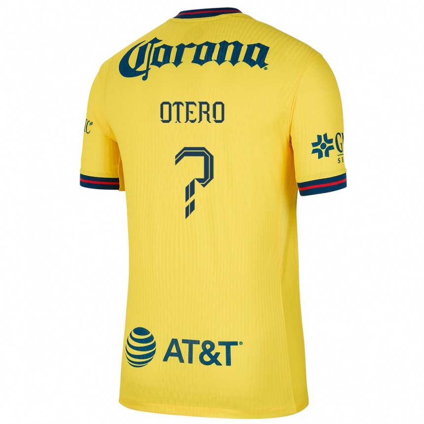 Kids Football Juan Otero #0 Yellow Blue Home Jersey 2024/25 T-Shirt Canada