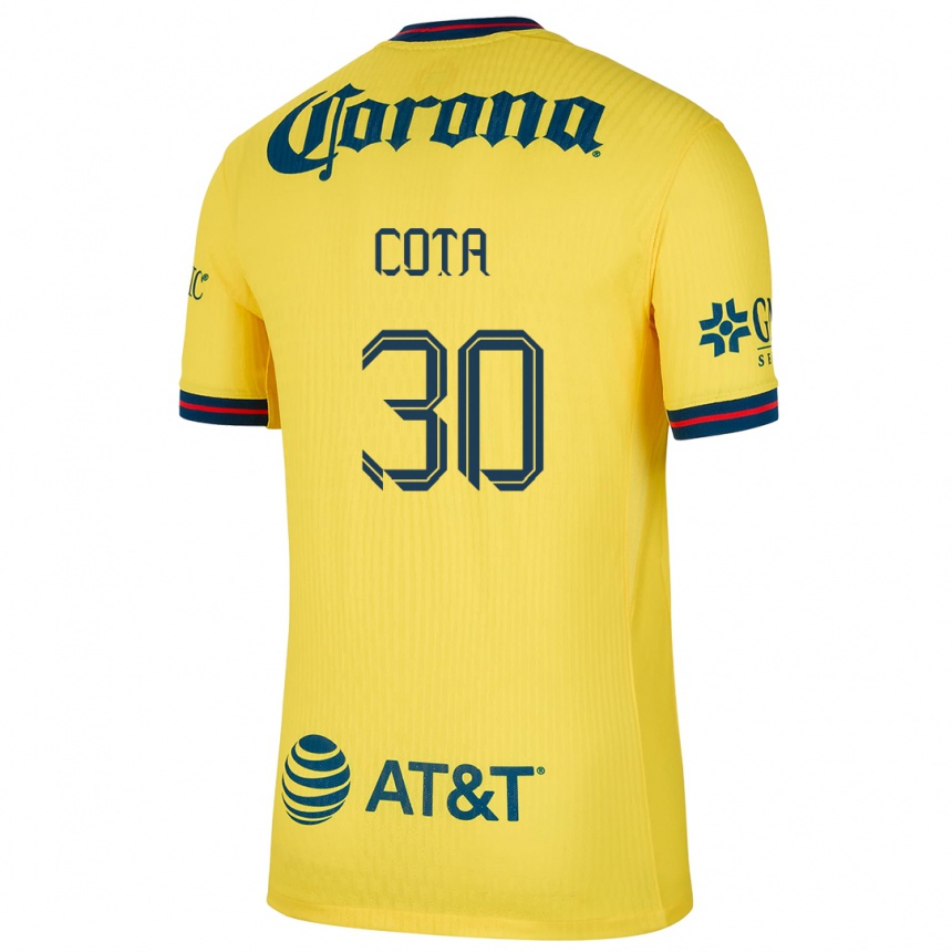 Kids Football Rodolfo Cota #30 Yellow Blue Home Jersey 2024/25 T-Shirt Canada