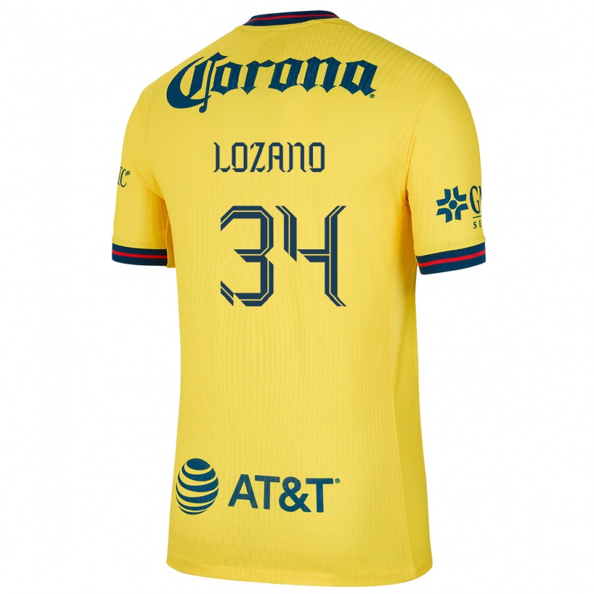 Enfant Football Maillot Esteban Lozano #34 Jaune Bleu Tenues Domicile 2024/25 Canada