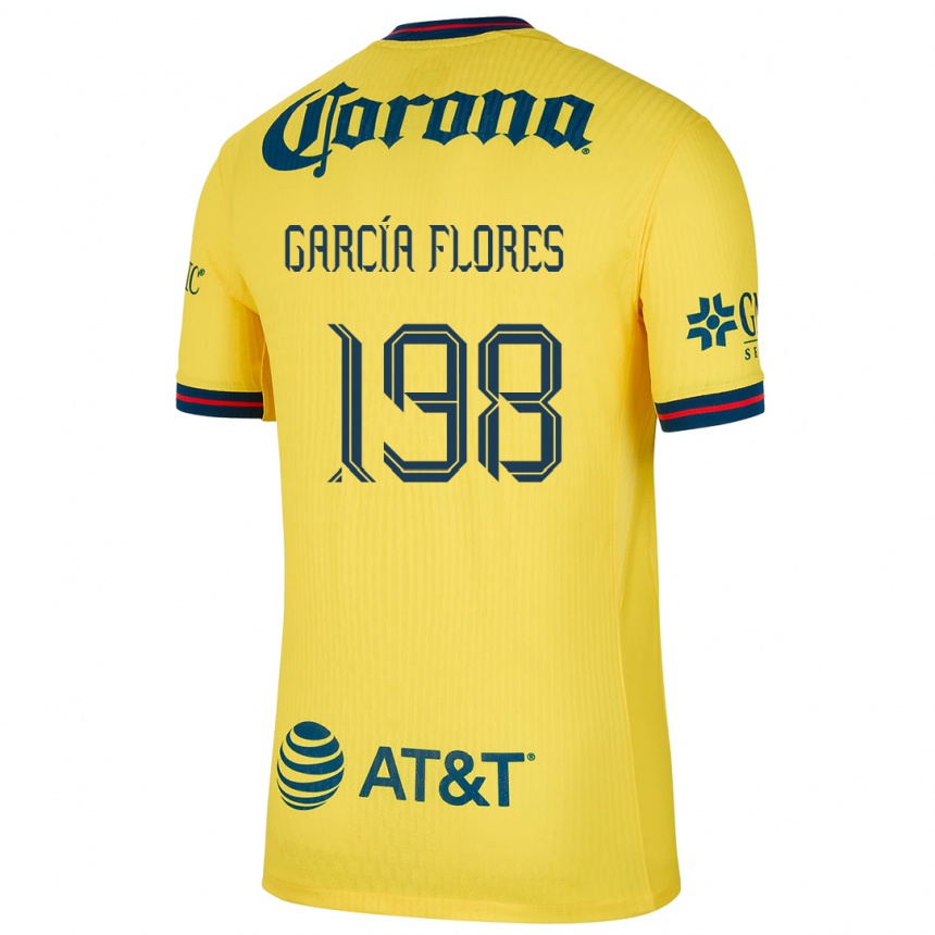 Enfant Football Maillot Francisco García Flores #198 Jaune Bleu Tenues Domicile 2024/25 Canada