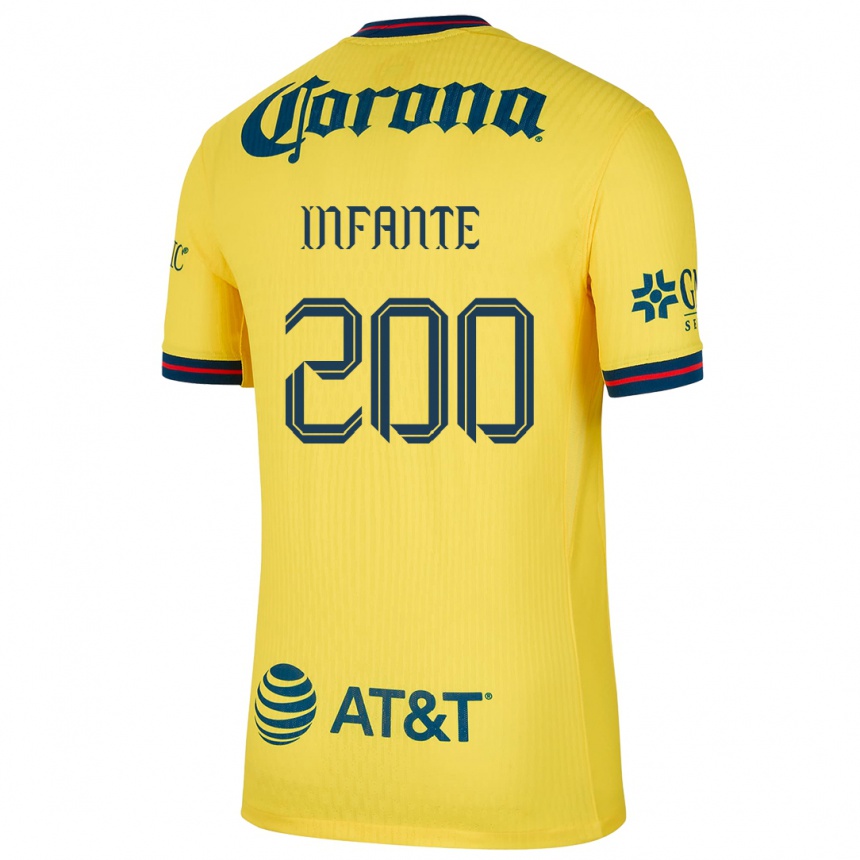 Kids Football Armando Infante #200 Yellow Blue Home Jersey 2024/25 T-Shirt Canada