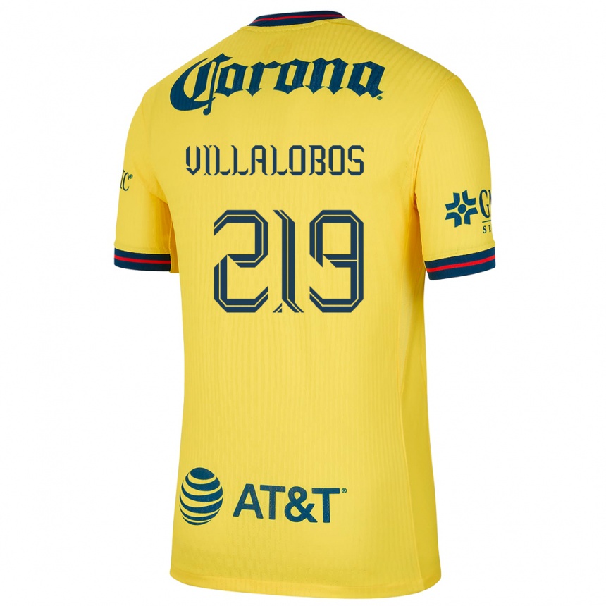 Enfant Football Maillot Patricio Villalobos #219 Jaune Bleu Tenues Domicile 2024/25 Canada