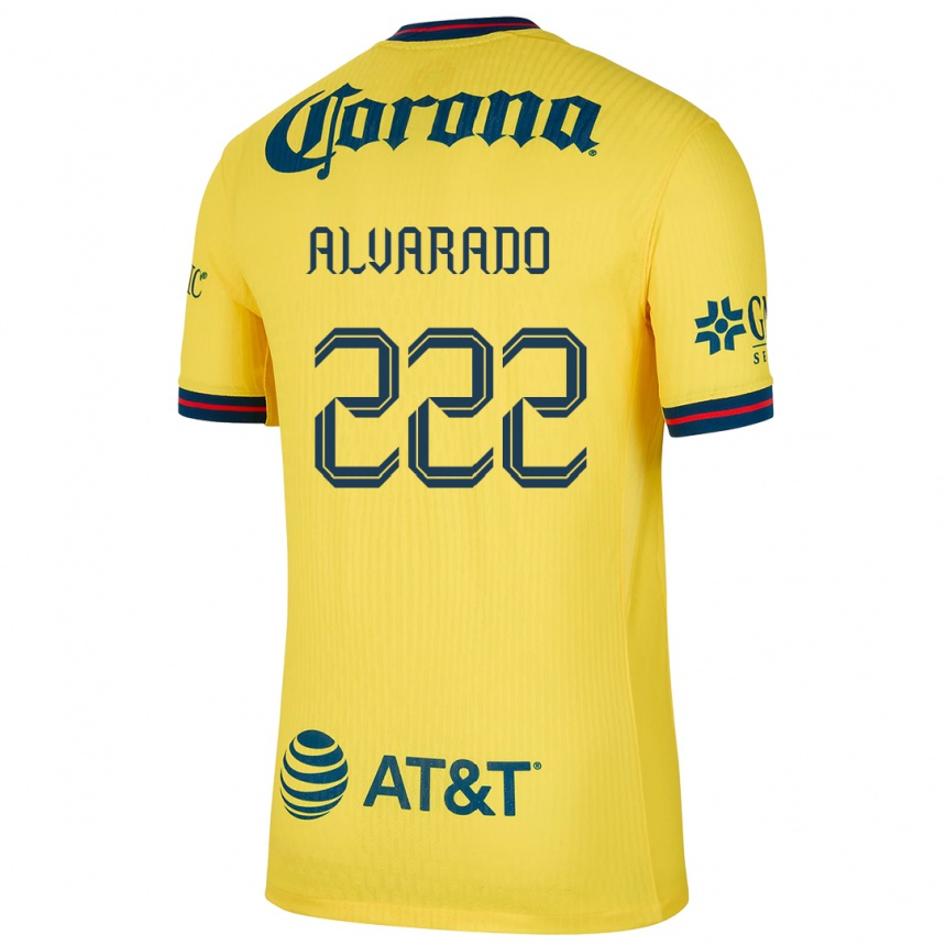 Kids Football Daniel Alvarado #222 Yellow Blue Home Jersey 2024/25 T-Shirt Canada