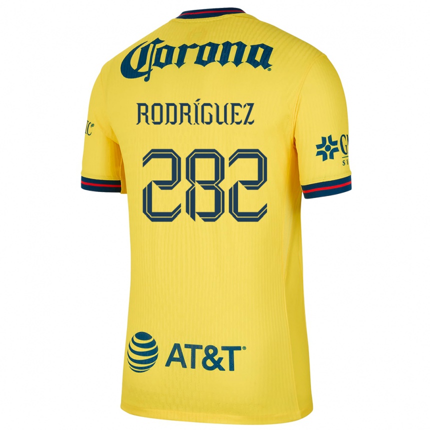 Enfant Football Maillot Francisco Rodríguez #282 Jaune Bleu Tenues Domicile 2024/25 Canada