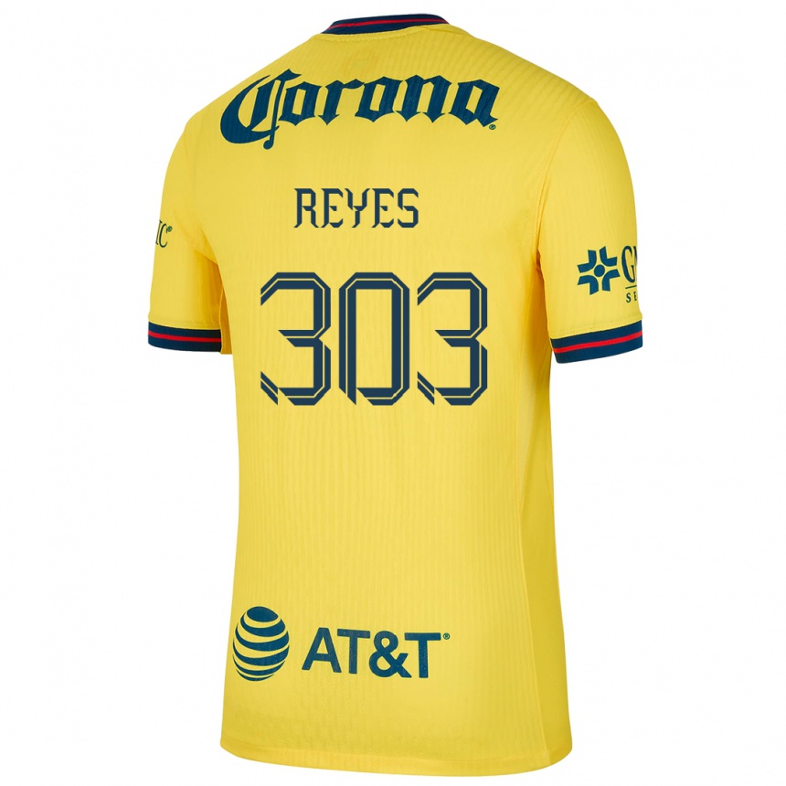 Enfant Football Maillot Diego Reyes #303 Jaune Bleu Tenues Domicile 2024/25 Canada