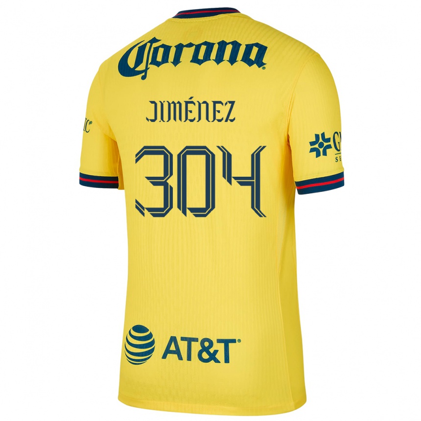 Kids Football Derek Jiménez #304 Yellow Blue Home Jersey 2024/25 T-Shirt Canada