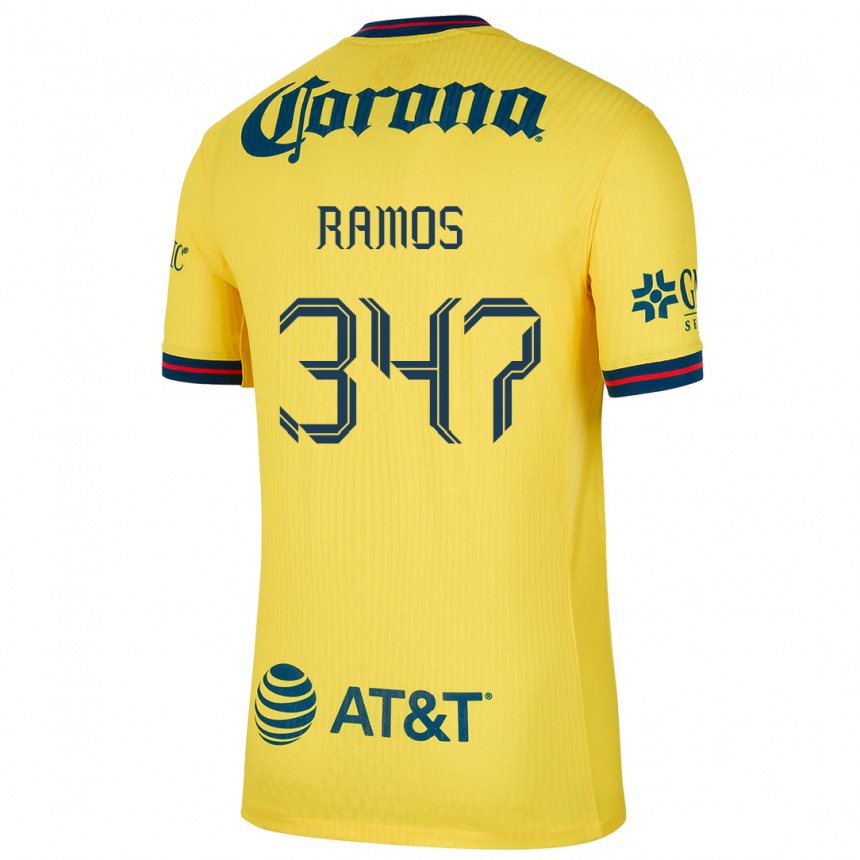 Kids Football Luis Ramos #347 Yellow Blue Home Jersey 2024/25 T-Shirt Canada