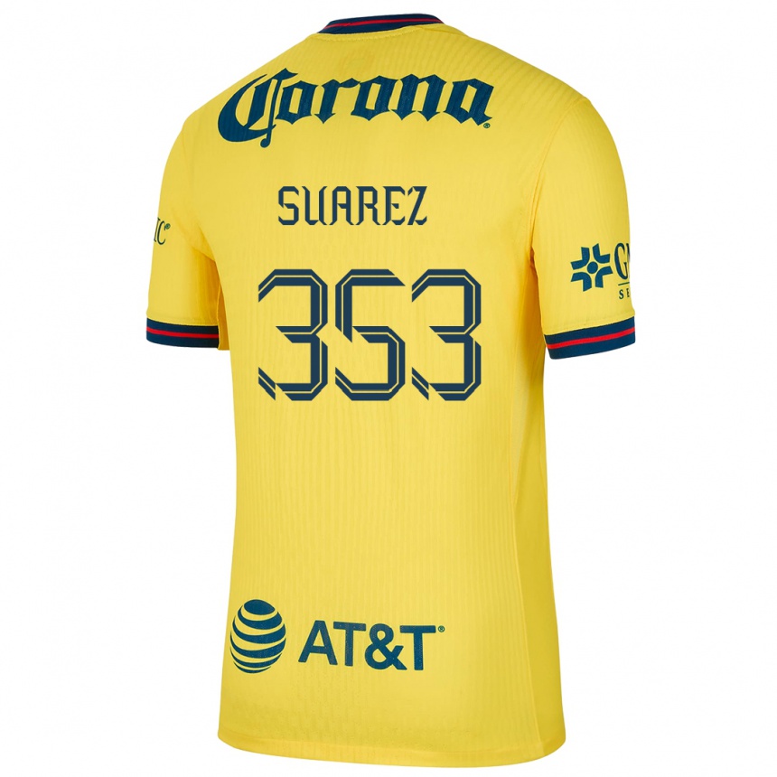 Enfant Football Maillot Irwin Suarez #353 Jaune Bleu Tenues Domicile 2024/25 Canada